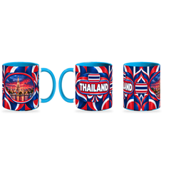 Thailand Mug – 320ml — three matching angles together on white with a soft shadow