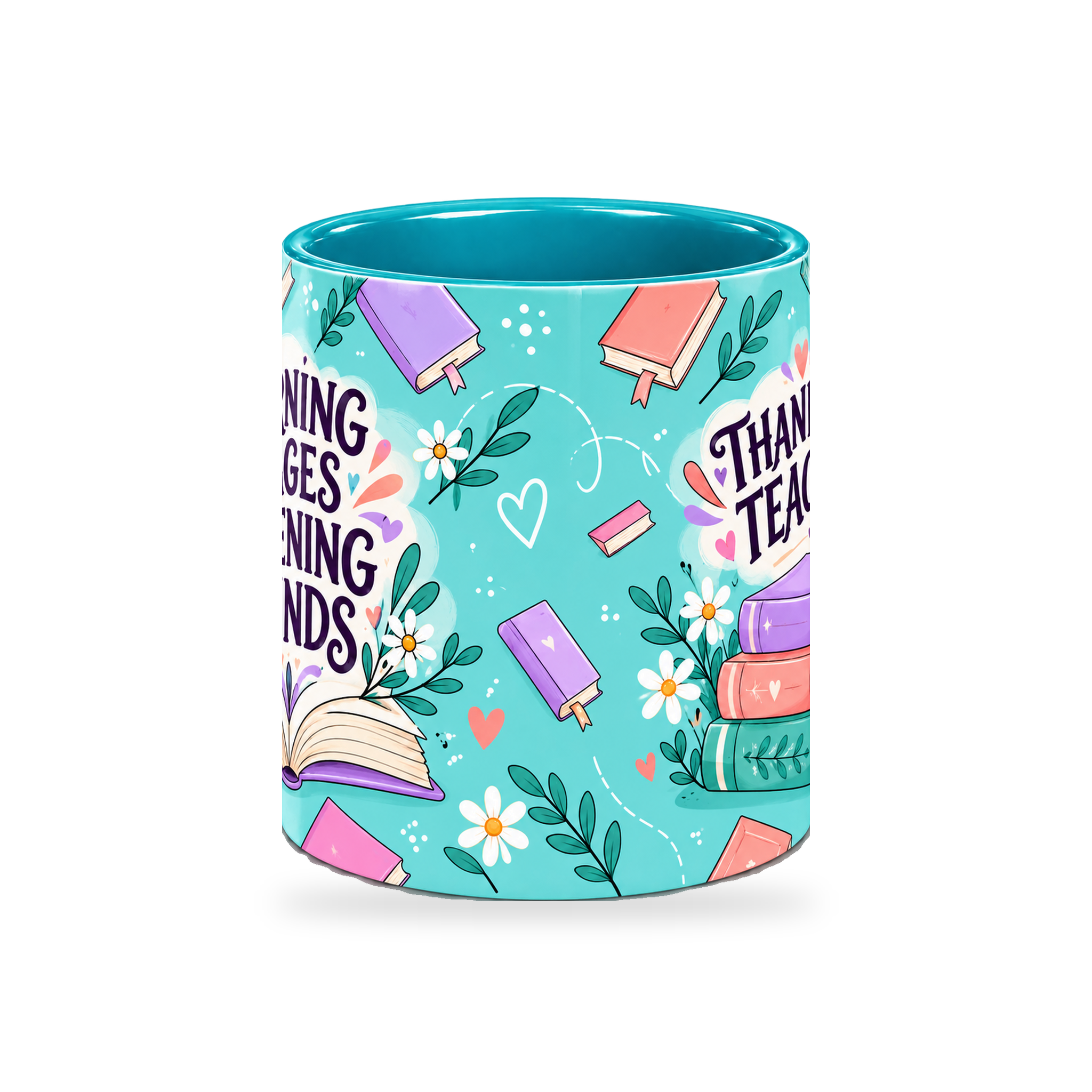 Tiffany Book Club Teacher Mug – 320ml — center view on a transparent background
