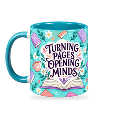 Tiffany Book Club Teacher Mug – 320ml — left view on a transparent background
