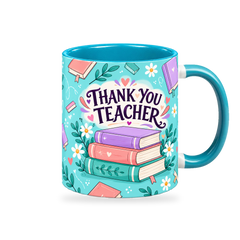 Tiffany Book Club Teacher Mug – 320ml — right view on a transparent background