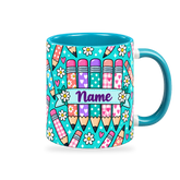Tiffany Pencil Parade Teacher Mug – 320ml — right view on a transparent background