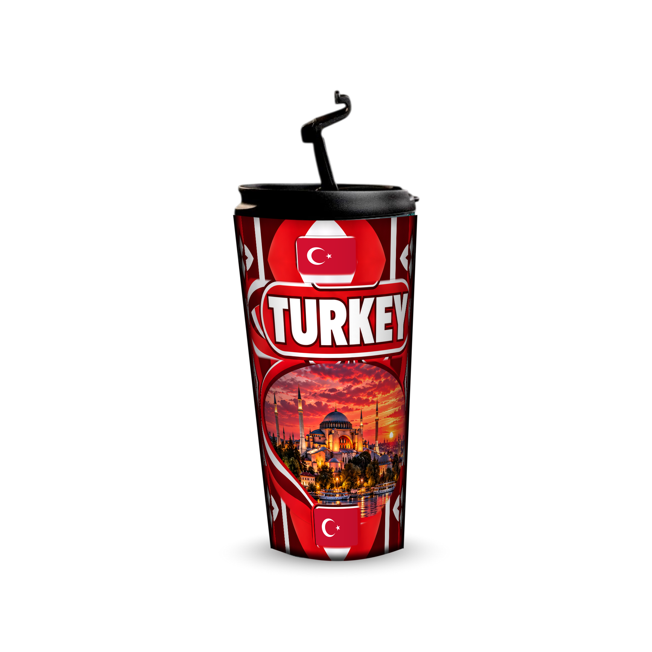 Turkey 480ml tumbler with reusable straw
