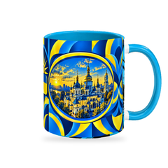 Ukraine Mug – 320ml — right-handle view on white with a soft shadow