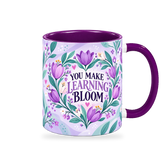 Violet Tulip Thank You Teacher Mug – 320ml — right view on a transparent background