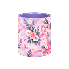 With You Always Pinktober Mug – Light Purple, 320ml, centre wrap view