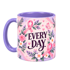 With You Always Pinktober Mug – Light Purple, 320ml, left handle view