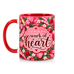 Work Of Heart Mug – 320ml — left view on a transparent background