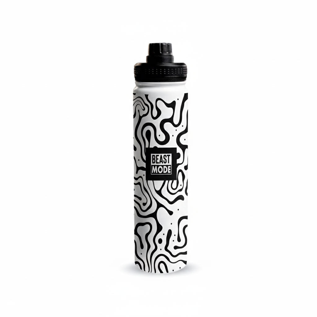 Beast Mode Black and White 750ml Bottle with MagSafe Lid