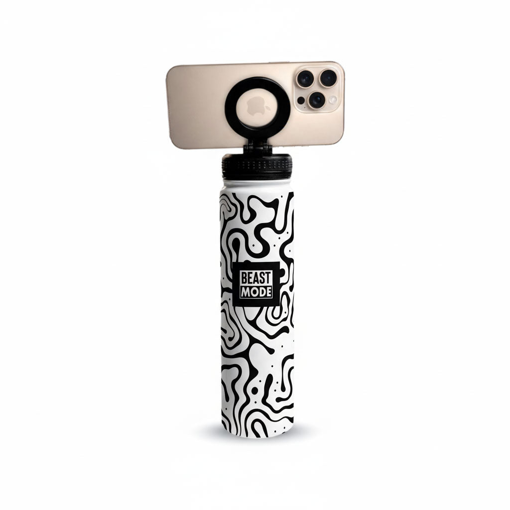 Beast Mode Black and White 750ml Bottle with MagSafe Lid
