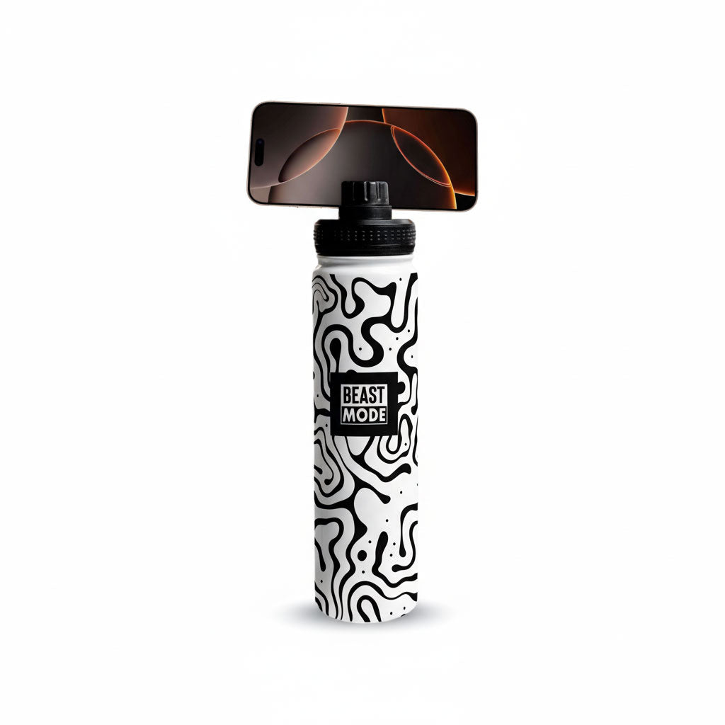 Beast Mode Black and White 750ml Bottle with MagSafe Lid