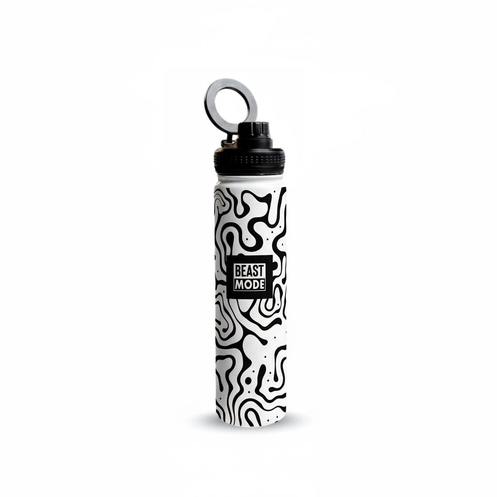 Beast Mode Black and White 750ml Bottle with MagSafe Lid