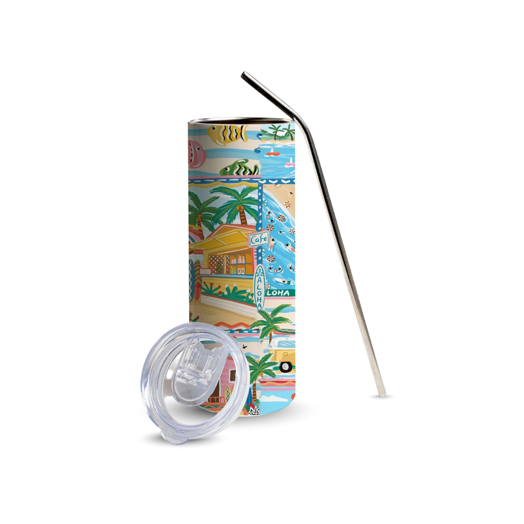 Island Escape 600ml Tumbler with Straw