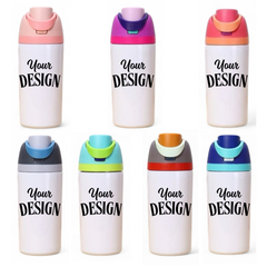 Custom Water Bottle with FreeSip Lid & Straw – 500ML
