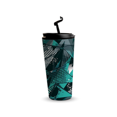 Teal Geometry 480ml Tumbler