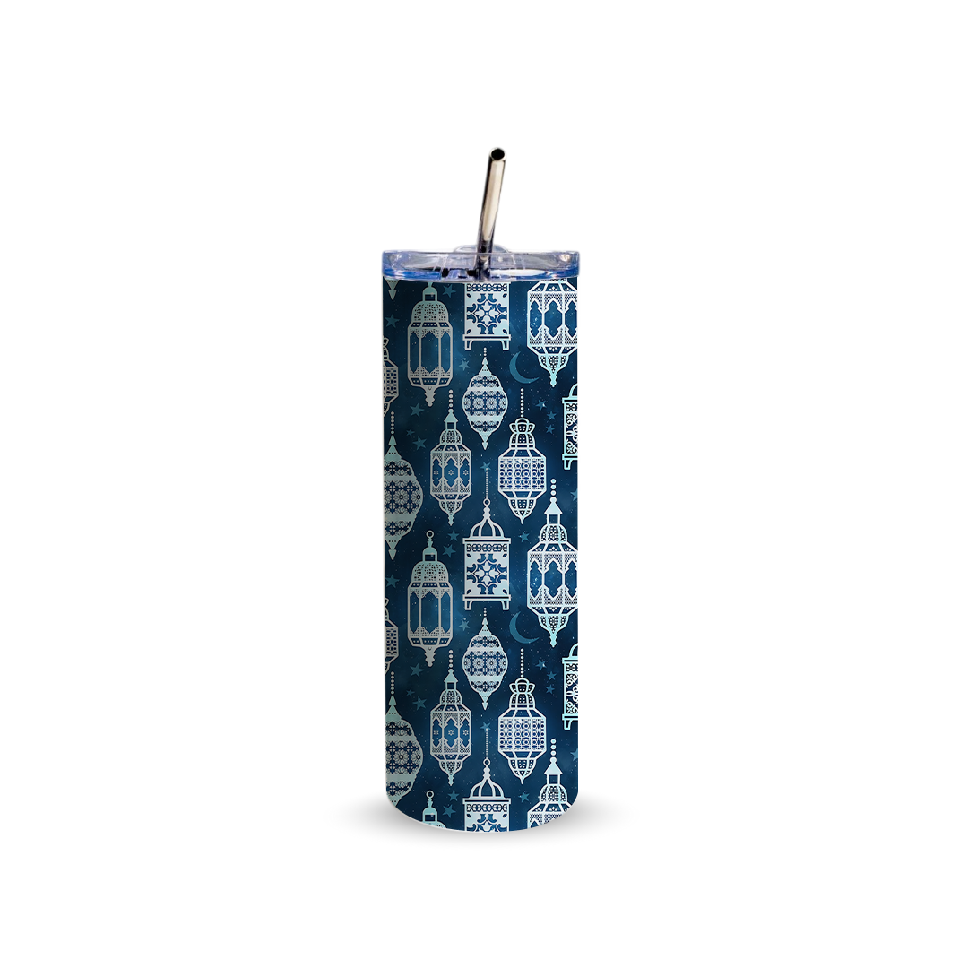 Midnight Lanterns 600ml Tumbler with Straw