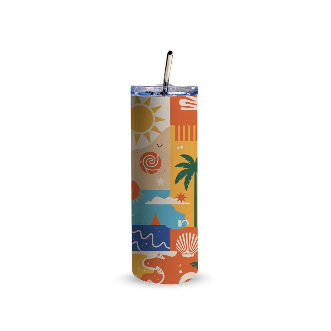 Sunset Coast 600ml Tumbler with Straw
