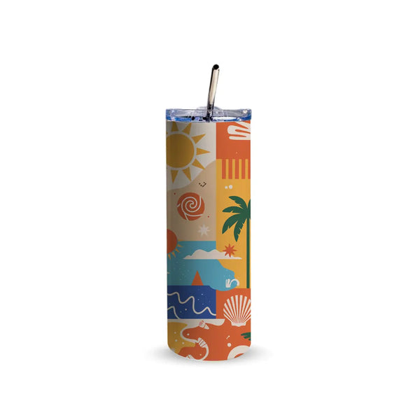 Sunset Coast 600ml Tumbler with Straw
