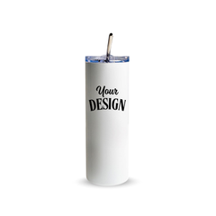 Custom 600ml Stainless Steel Tumbler with Lid & Straw