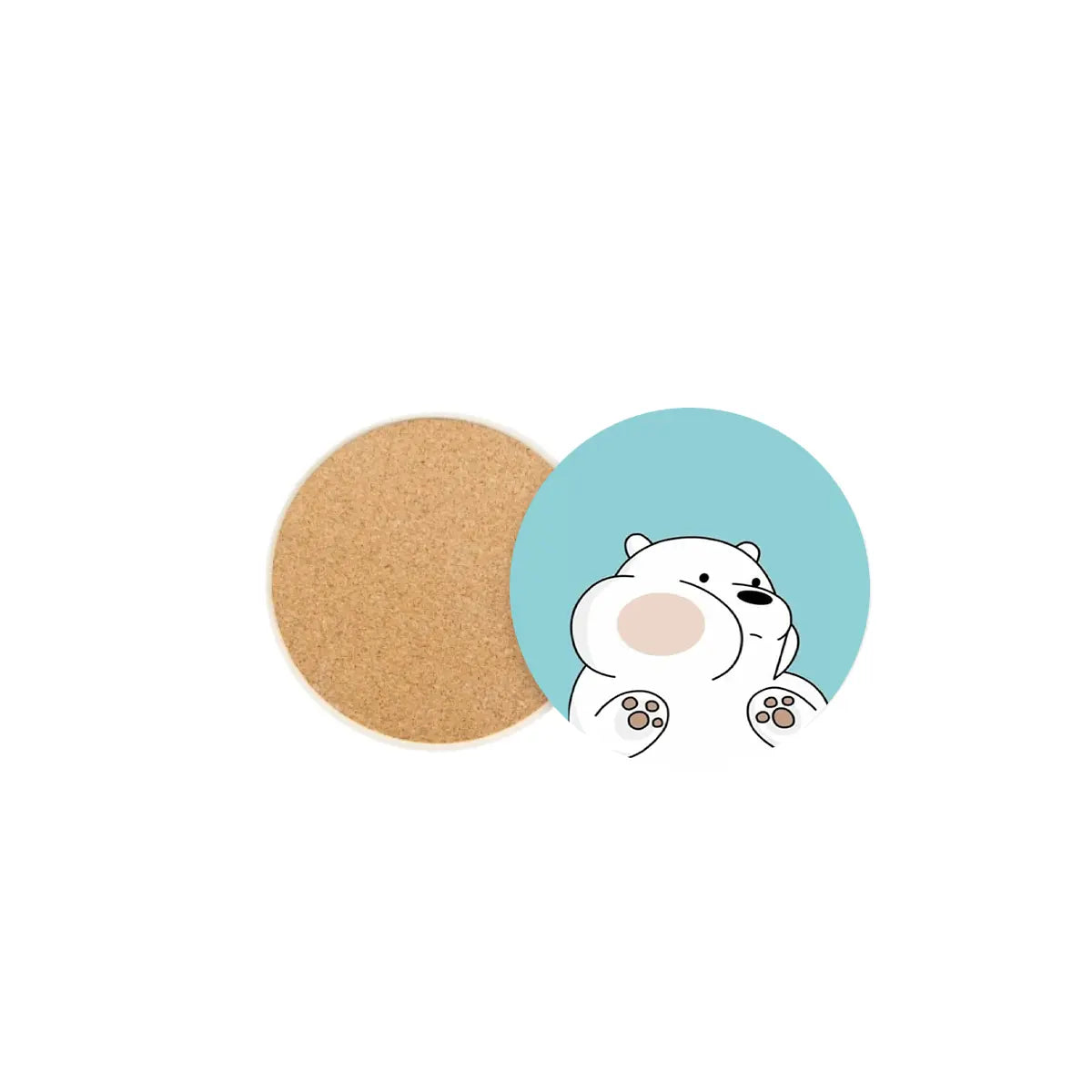 Bear Ceramic Round Coaster Fann Bliss
