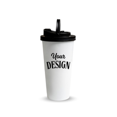 Custom 480ml Stainless Steel Tumbler with Handle Lid