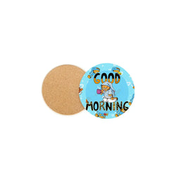 Good Morning Ceramic Round Coaster Fann Bliss