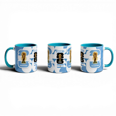Shop the Argentina World Cup Mug – 320ml by Fann Bliss. A glossy full-wrap ceramic mug with a bold Argentina football fan design, perfect for match days and gifts.