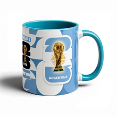 Shop the Argentina World Cup Mug – 320ml by Fann Bliss. A glossy full-wrap ceramic mug with a bold Argentina football fan design, perfect for match days and gifts.