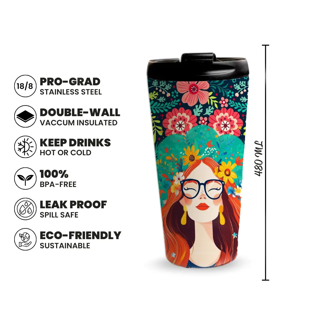 Floral Muse 480ml Tumbler Fann Bliss