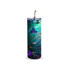 Butterfly Forest 600ml Tumbler with Straw Fann Bliss