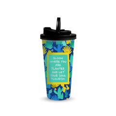 Cactus Flourish 480ml Tumbler with Handle Lid
