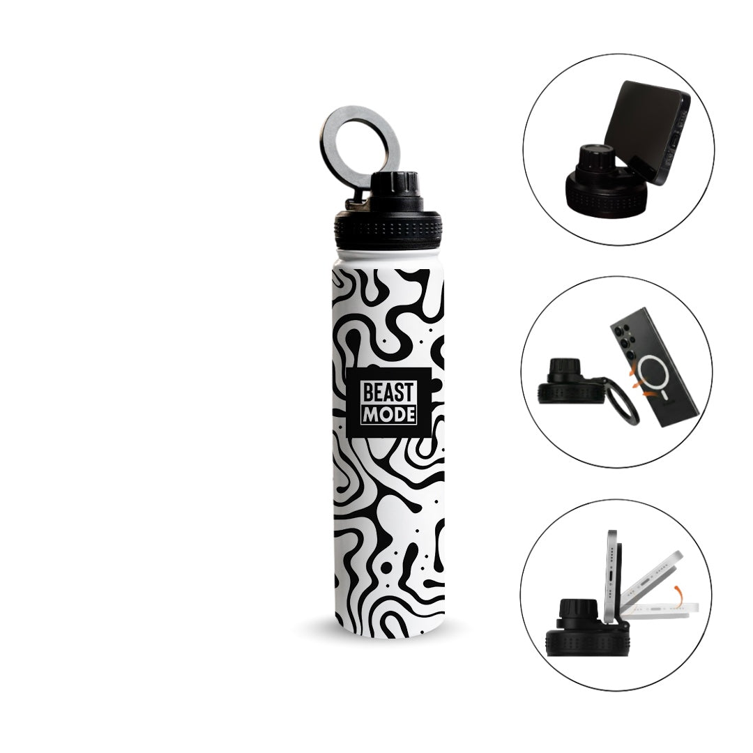 Beast Mode Black and White 750ml Bottle with MagSafe Lid