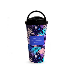 Coffee Hug 480ml Tumbler with Handle Lid