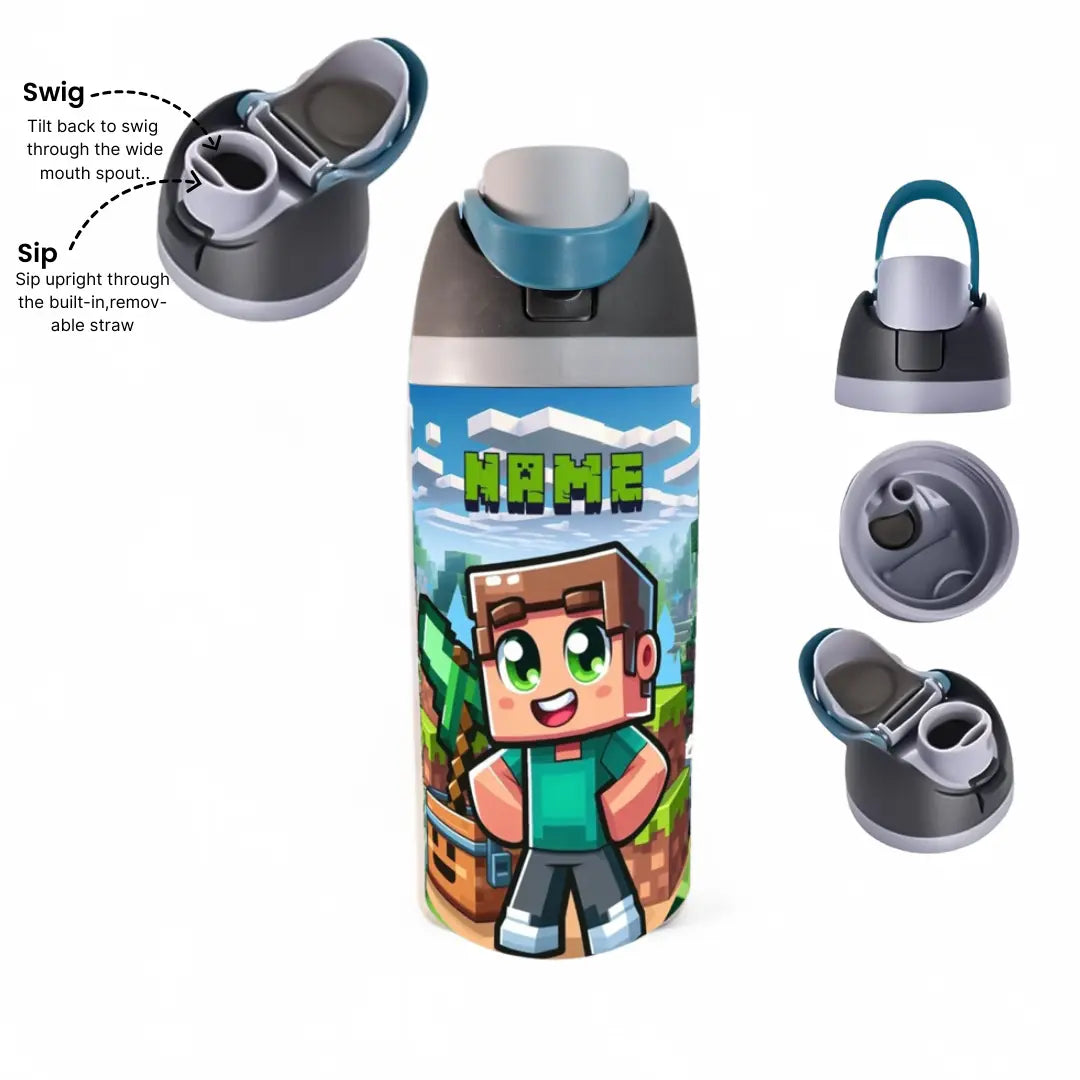 Minecraft Grey Bottle 500ML Fann Bliss