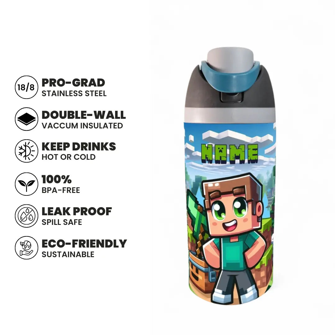 Minecraft Grey Bottle 500ML Fann Bliss
