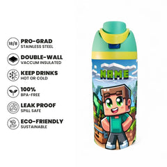 Minecraft Green Bottle 500ML Fann Bliss