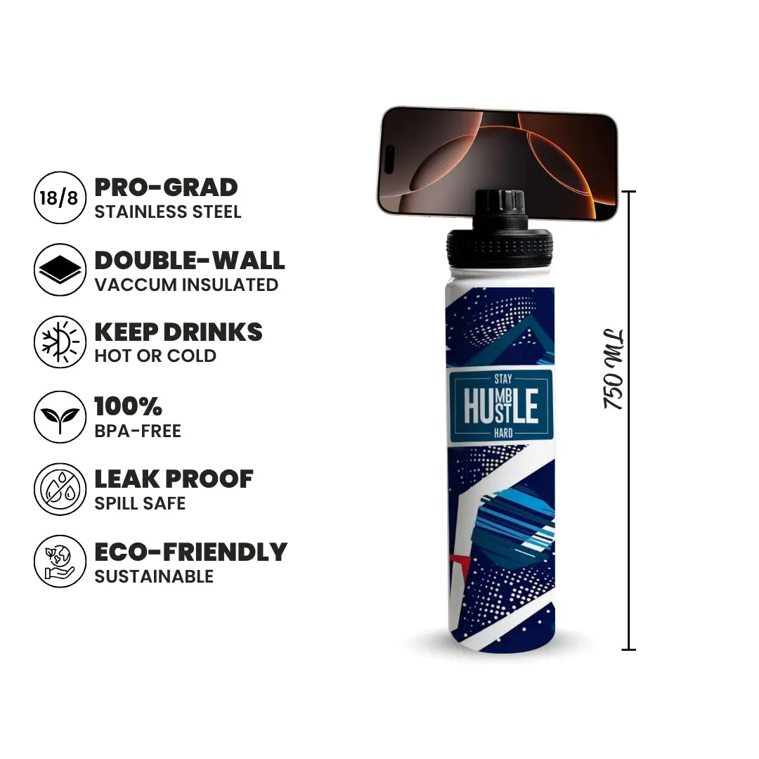 Stay Humble Blue 750ml Bottle with MagSafe Lid Fann Bliss