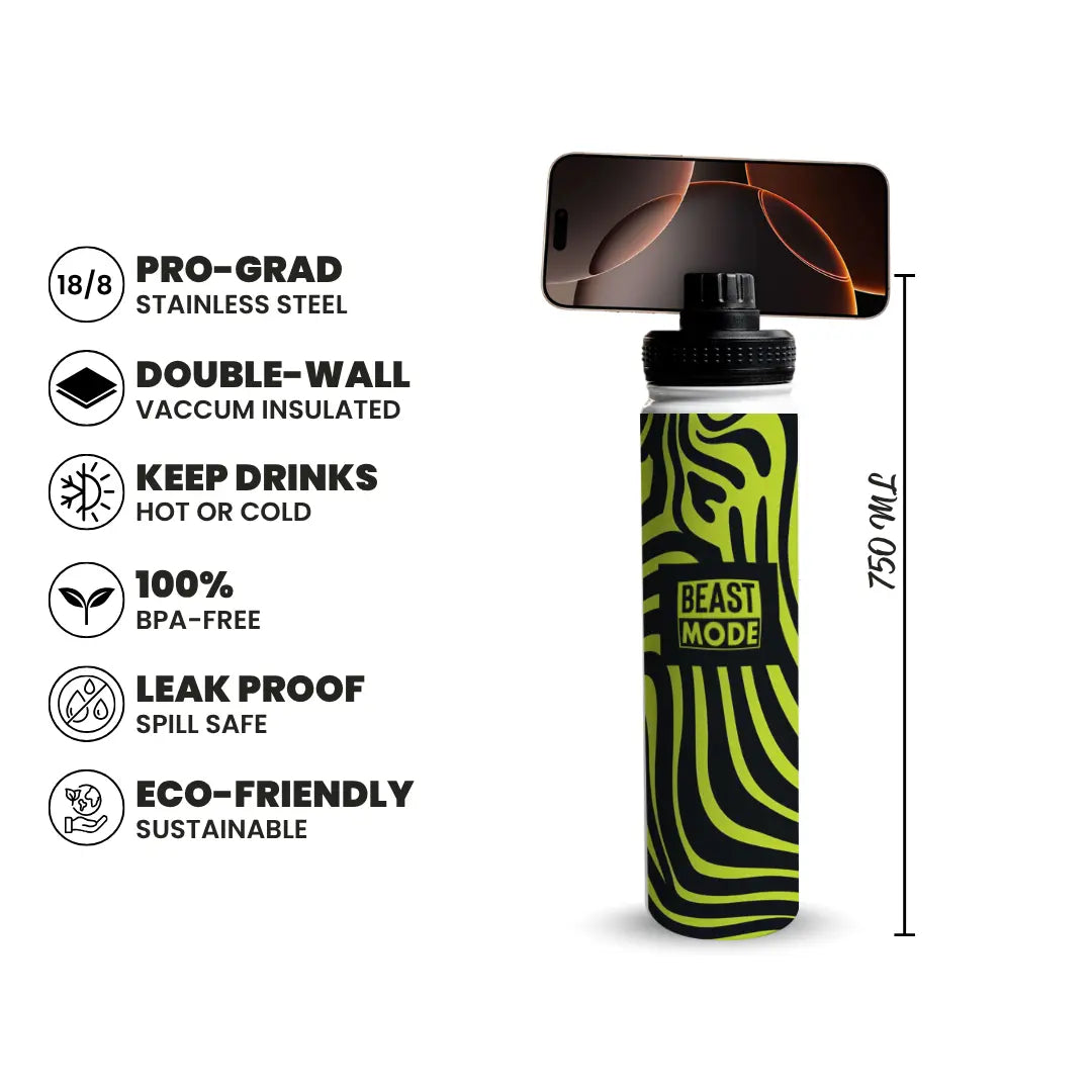 Beast Mode Neon 750ml Bottle with MagSafe Lid Fann Bliss