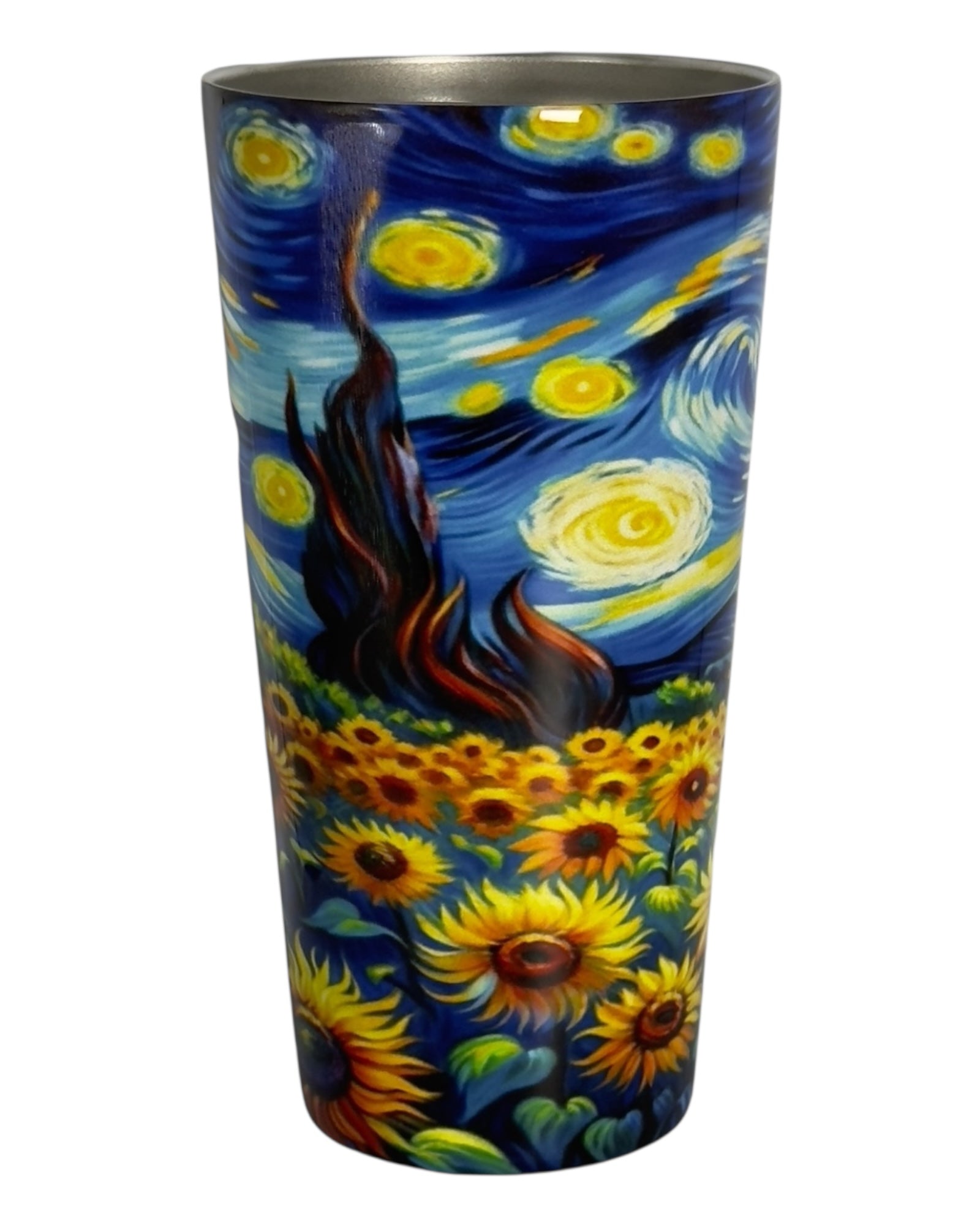 Starry Night – 480ml Stainless Steel Tumbler with Handle Lid | Eco-Friendly & Leak-Proof