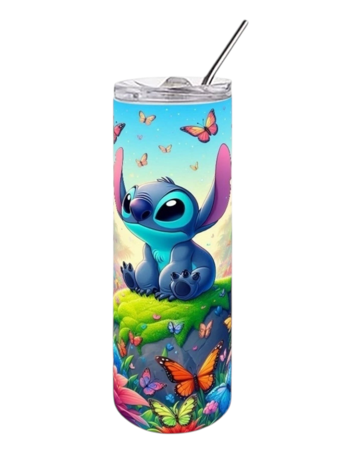Stitch 600ml Stainless Steel Tumbler with Lid & Straw