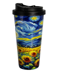 Starry Night – 480ml Stainless Steel Tumbler with Handle Lid | Eco-Friendly & Leak-Proof