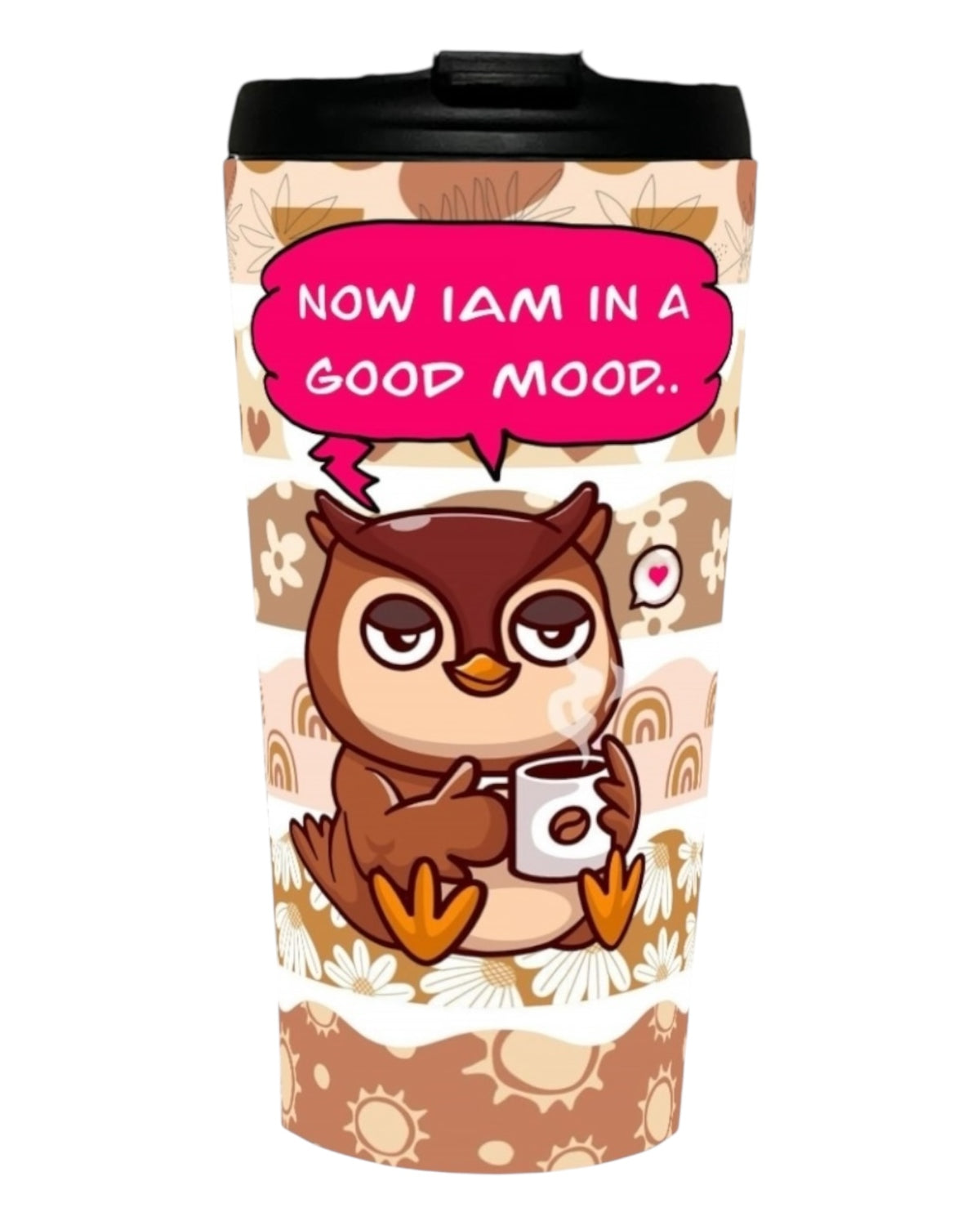 Good Mood Owl 480ml Stainless Steel Tumbler