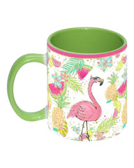 Flamingo Splash 320ml Ceramic Mug with Full Wrap