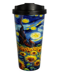 Starry Night – 480ml Stainless Steel Tumbler with Handle Lid | Eco-Friendly & Leak-Proof