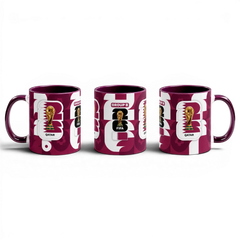 Fann Bliss FIFA World Cup Qatar 2022 commemorative mug in maroon and white with trophy and Group B designation.