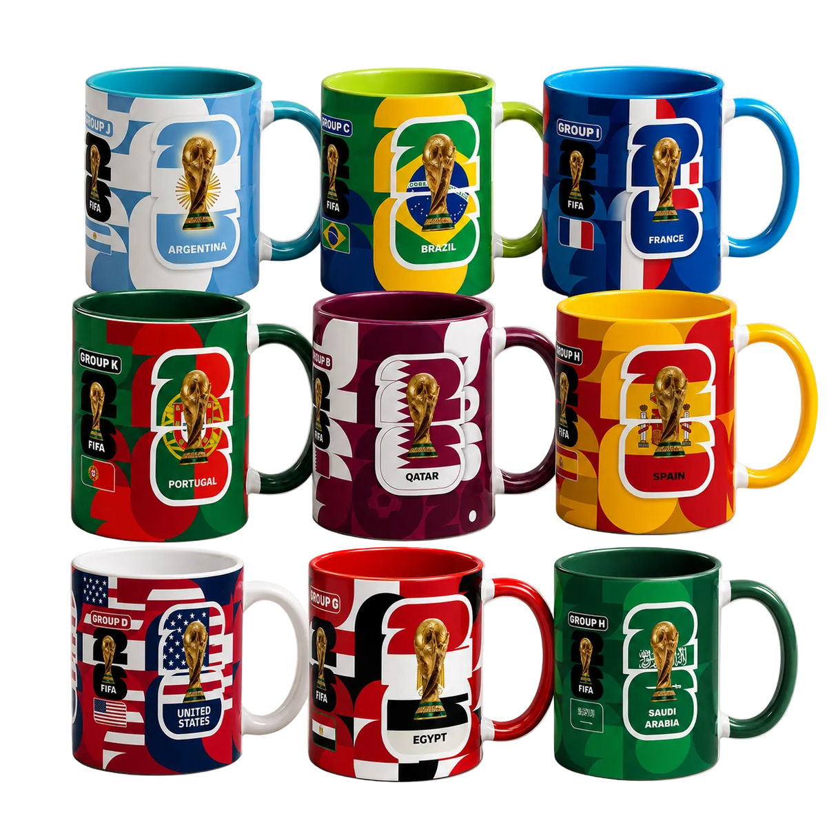 Ultimate Fan Set – 9 World Cup Mugs