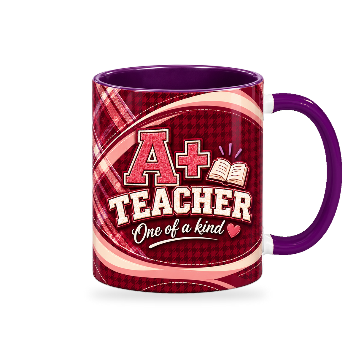 A Plus Teacher Mug – 320ml — right view on a transparent background