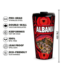 Albania 480ml insulated tumbler features and size