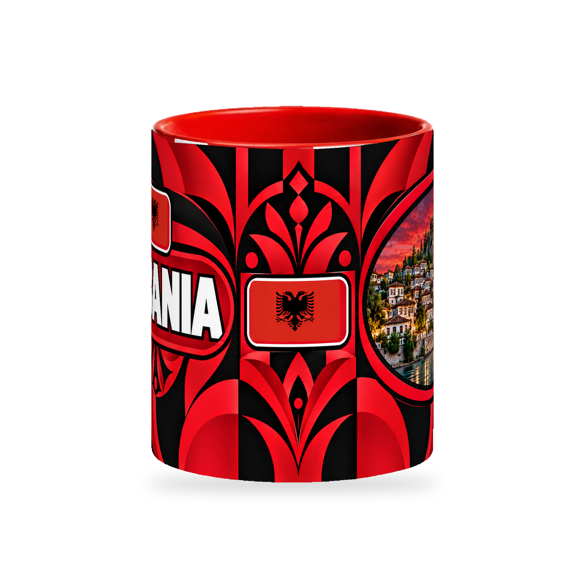 Albania Mug – 320ml — centre view on a white background with a soft shadow