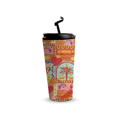 Amore 480ml Tumbler by Fann Bliss — raised drinking spout view
