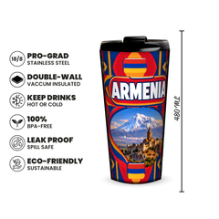 Armenia 480ml insulated tumbler features and size